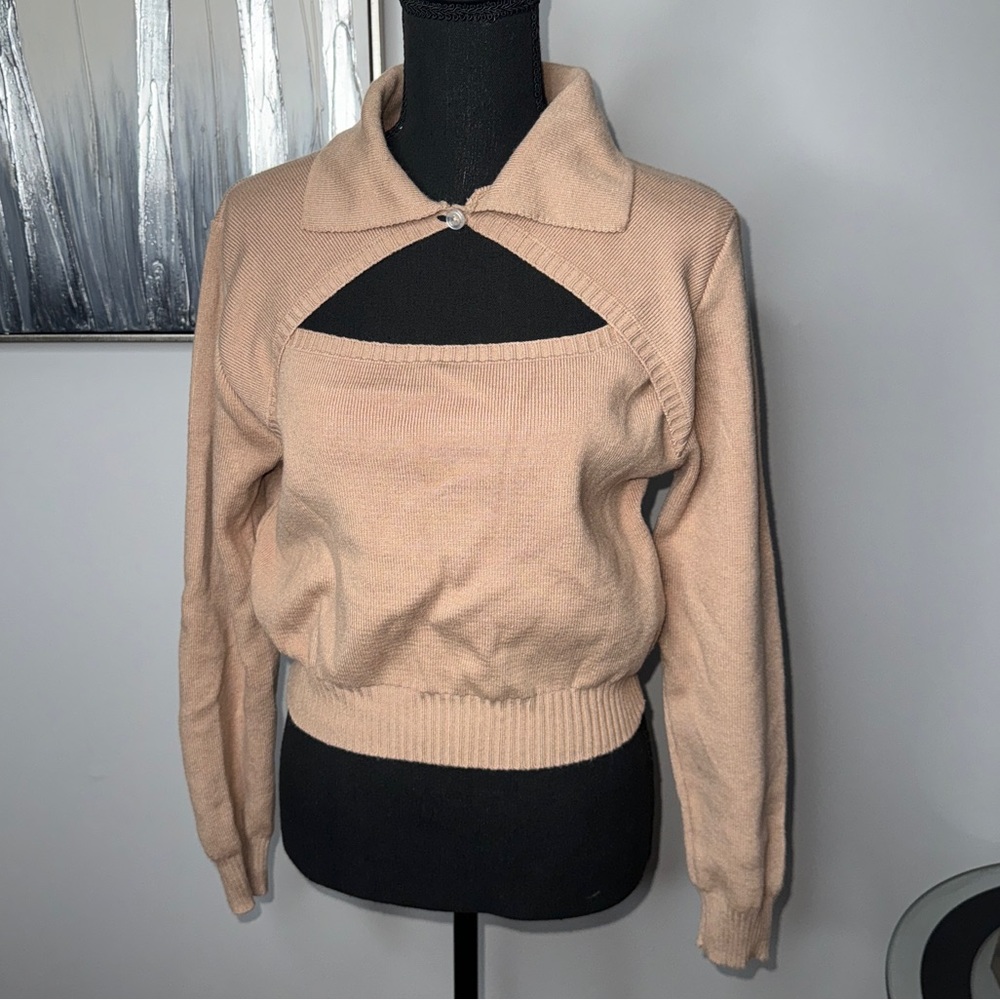 I Saw It First Tan Sweater